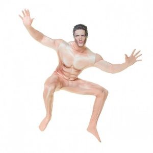 Censored naked man morphsuit costume XL